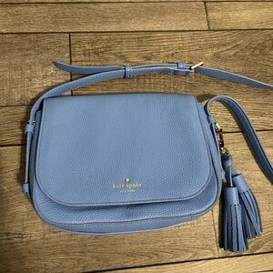 Kate Spade Blue Leather Crossbody Bag
